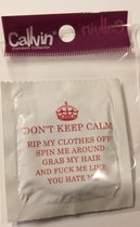 Condoom - don't keep calm rip my clothes.... - 2 stuks - per stuk verpakt