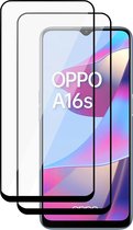 2x Oppo A16 Full Screenprotector - Beschermglas Oppo A16 Screen Protector Glas