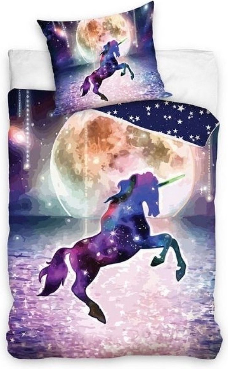 Dekbedovertrek Unicorn 140x200cm Kussensloop 65x65cm Katoen