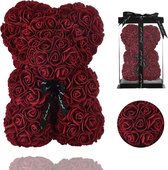 ZeyMem | Rozen beer Rood Incl. Gift Box | 25 cm | Valentijnsdag cadeau | Moederdag | Roos | Cadeau | Bloem | Verjaardag | Jubilea | Cadeau Voor haar | Valentijn | Rozenbeer