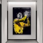 Wallyard - Erling Haaland - Wall art - 80x120 cm - premium glass - incl. muur bevestiging