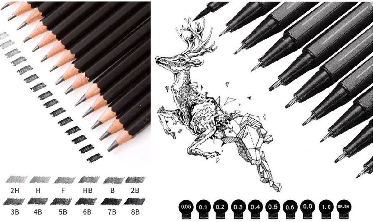 Acheter Outil de peinture pour étudiants 6H-12B, ensemble de crayons de  dessin pour croquis d'art professionnel, 14 pièces