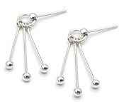 Regenboog oorknopjes bolletje 4mm titanium allergievrij unisex