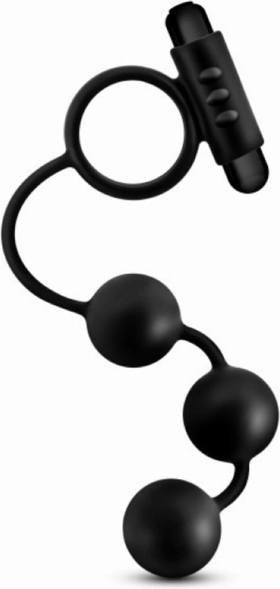 Goedkoopste Anal Adventures Platinum - Anaal Kralen Met Vibrerende Cockring