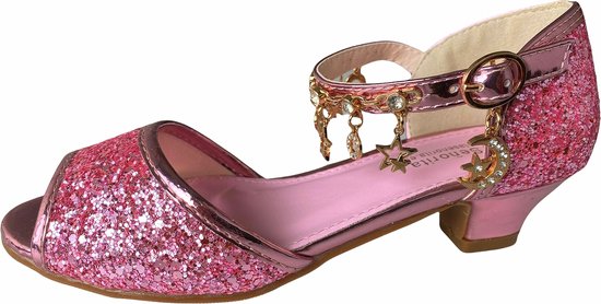 Elsa Prinsessen schoenen roze glitter bedeltjes maat 30 binnenmaat 19 5 cm . bol