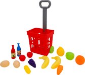 Kinder Speelgoed Winkelmand met Groenten en Fruit - Multicolor - Boodschappenmand - Kunststof - 18+ Maanden - 15 Delige set - Kerst - Cadeau - Sinterklaas