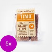 Timo Strips 100 g - Hondensnacks - 5 x Fazant