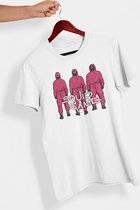 Squid Game | Heren T-shirt | Wit | Netflix | Serie | Survival Game | Drama Maat XL