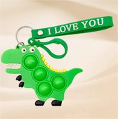 Sleutelhanger pop it - fidget toy Dinosaurus