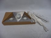 Osram Triangle kit roestvrijstaal. 3 x 20 watt halogeen