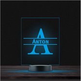 Led Lamp Met Naam - RGB 7 Kleuren - Anton
