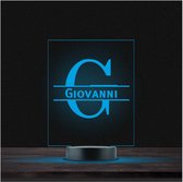 Led Lamp Met Naam - RGB 7 Kleuren - Giovanni