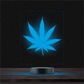 Led Lamp Met Gravering - RGB 7 Kleuren - Weed
