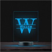 Led Lamp Met Naam - RGB 7 Kleuren - Willem