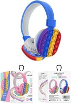 HEADSET/koptelefoon More COLORS, Kleurrijke draadloze bluetooth headset OOK voor kinderen/kids beschikbaar in BLAUW OF ROZE - Mooie cadeau/kinder cadeau