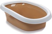 Stefanplast Kattenbak 58 X 38,5 X 17 Cm Beige/wit