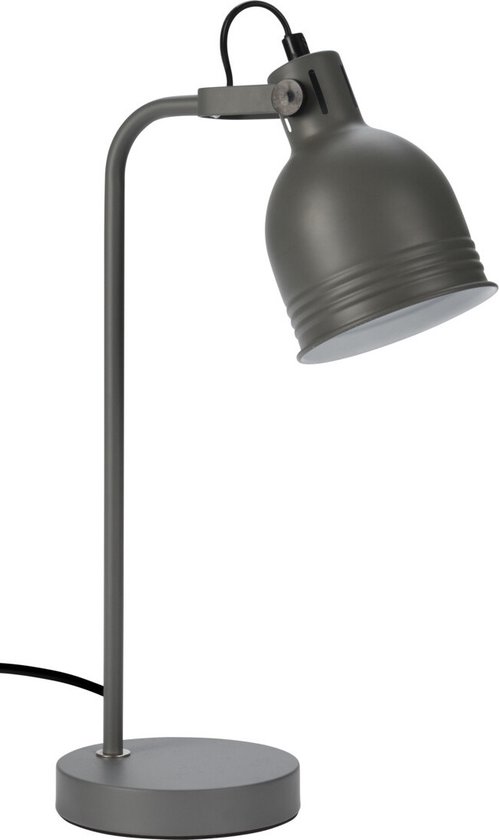 Lampe à poser/bureau métal gris 38 x 11 cm - Lampes de salon/bureau