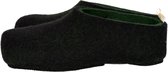 Zwarte heren sloffen Darkgreen Colour:Zwart/ Donkergroen Size:46