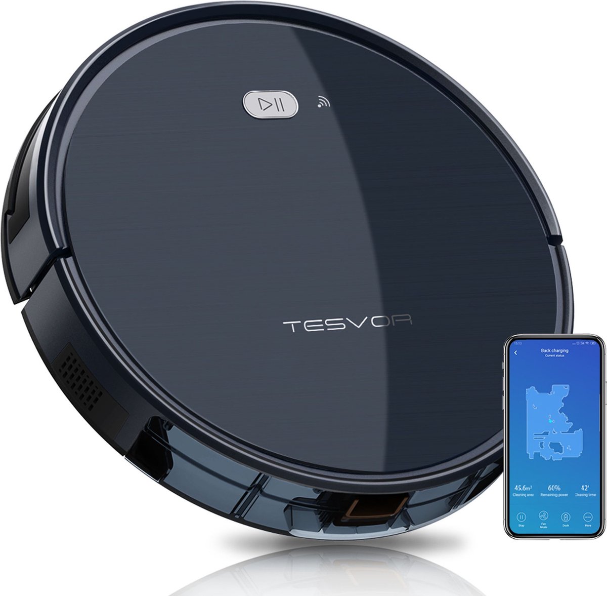 Tesvor X500 WiFi Robotstofzuiger met kamerkaart in realtime