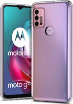 Luxe Siliconen Hoesje Geschikt Voor Motorola Moto G60S (6.8 Inch) - TPU Backcover Back Bescherm Hoes Cover Case - Telefoonhoesje Met Achterkant & Zijkant Protection - Transparante