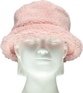 Meisjes Winter Teddy Bucket Hat - 4-8 jaar - Hoed  - Roze