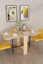 Beckenbau - Eettafel - Eettafel uitschuifbaar - Inklapbare tafel - Opvouwbaar - Uitschuifbare eettafel - 134 x 60 x 72 cm - Beige