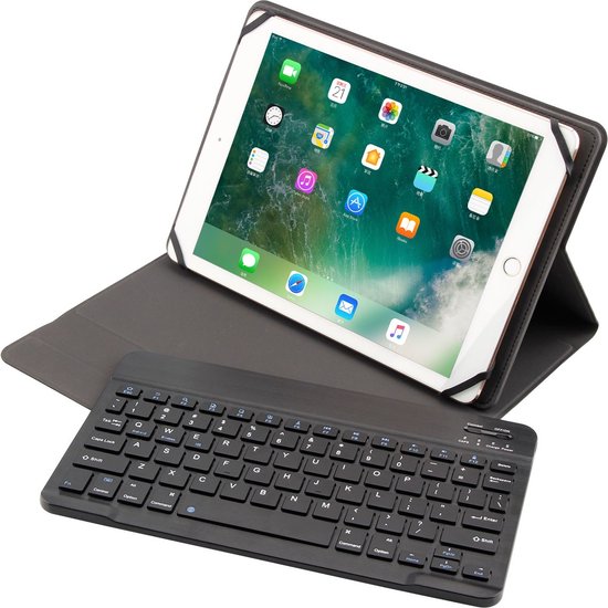 Tram gids Ordelijk Universele Tablet Toetsenbord Hoes - Keyboard Case - 9 tot 10.5 inch - PU  Leer -... | bol.com