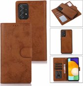 Bookcase Samsung Galaxy A71 | Hoogwaardig Pu Leren Telefoonhoesje | Lederen Wallet Case | Bruin