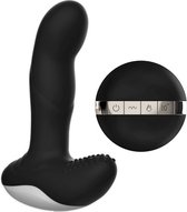 Power Escorts - Anaal Vibrator - Silicone Anal & Prostate Massager - handige afstandbediening - USB oplaadbaar - Anal - 7 Function - Pulsator - Heating - Trendy zwart - gave Cadeau