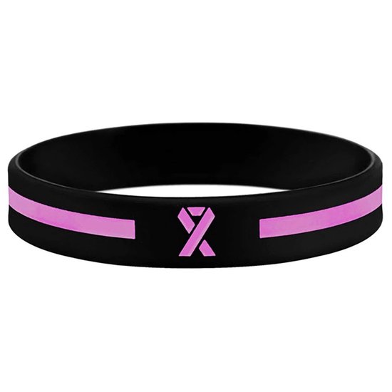 Foto: Goededoelen shop siliconen polsbandje hope pink ribbon pink ribben armband pink ribben sieraad pink ribbon cadeautje borstkanker cancer awarenes wellness house