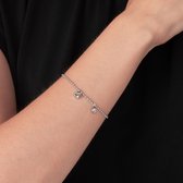 FAVS Dames-Armband Roestvrijstaal 1 Zirkonia One Size Zilver 32018780