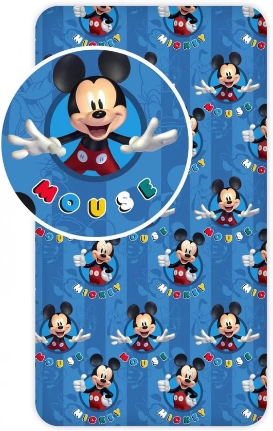 Drap Hoeslaken Mickey Mouse 90x200 cm | bol