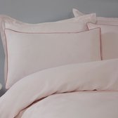 Dekbedovertrek Contrast piping blush roze - Lits-jumeaux