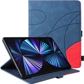 iPad Air 2020 / 2022 hoes - Perfecte pasvorm - Slaap/Wake functie – Duo Color – Blauw