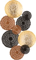 J-Line Wanddecoratie Cirk Metaal Bruin/Goud/Zwart