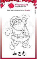 Woodware - Festive fuzzies clear singles stempel Santa