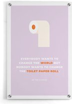 Walljar - Toilet Paper Roll - Muurdecoratie - Plexiglas schilderij