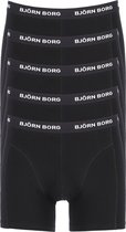 Björn Borg boxershorts Essential  (5-pack) - heren boxers normale lengte - zwart -  Maat: S