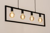 Lumidora Hanglamp 74572 - 4 Lichts - E27 - Zwart - Metaal