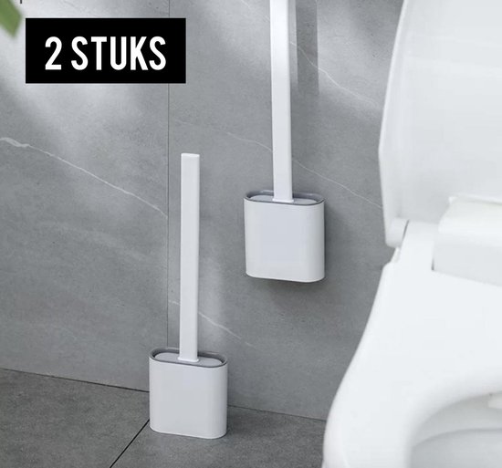 Brosse de toilette flexible en silicone (2 pièces) - Brosse de