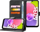Samsung A03s Hoesje - Bookcase Portemonnee Hoes Zwart
