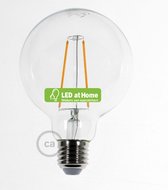 LEDatHOME - LED transparante gloeilamp - Globe G95 lange gloeidraad 4W decoratieve vintage 2200K