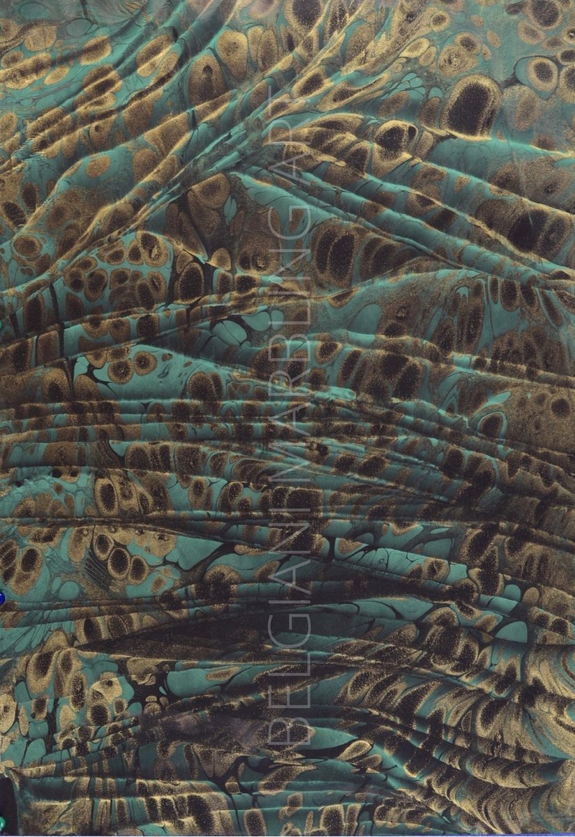 Originele handgemaakte Turkse kunst Ebru, Turkse papier marmering, 35x50cm decoratief papier voor boekbinden, kunst aan de muur, woondecoratie