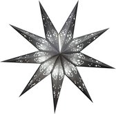 Floz luxe kerstster - papieren kerstster - zilver met subtiele glitters - met verlichting - 60 cm - fairtrade
