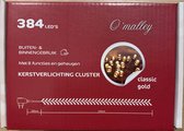 Kerstverlichting Cluster 384 LED + F Classic Gold - Met 8 Functies en geheugen - Binnen en buiten gebruik Kerst Verlichting Cluster - Christmas Lighting