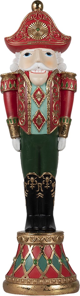 Beeld Notenkraker 10x10x36 cm Rood Kunststof