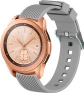 Shop4 - Bandje voor Samsung Galaxy Active - Siliconen Rechte Streep Grijs
