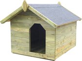 vidaXL Hondenhok voor tuin met opklapbaar dak geïmpregneerd grenenhout