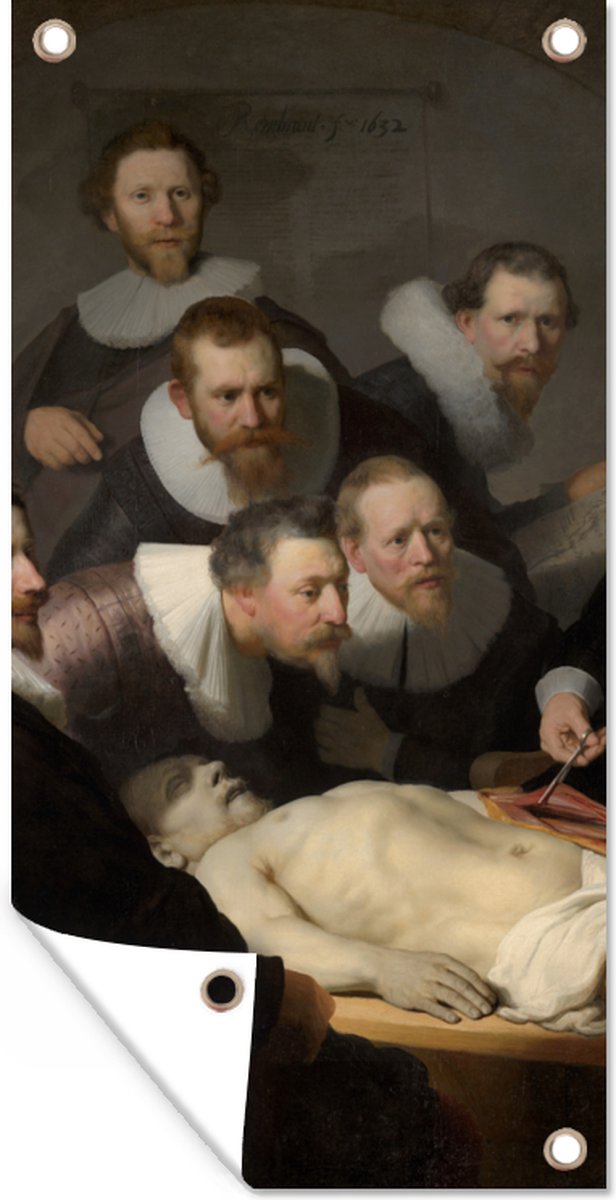 Wanddecoratie buiten De anatomische les van Dr. Nicolaes Tulp Schilderij van...