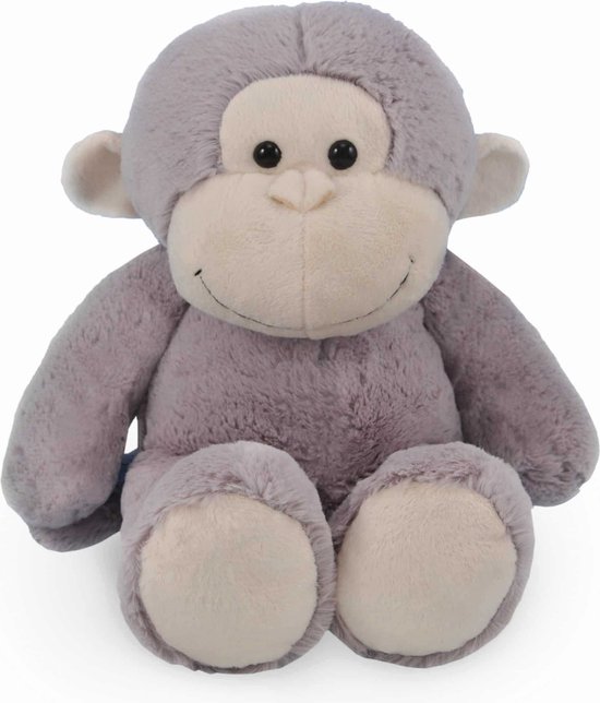 Funnies Knuffel Aap grijs 45cm - Zachte Knuffel voor Kinderen - Grote Pluche Knuffel - Knuffelspeelgoed voor Baby & Peuter - Cadeau voor Jongens & Meisjes